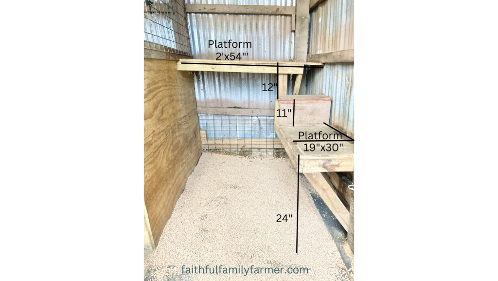 dimensions of goat sleeping platforms and playground structures